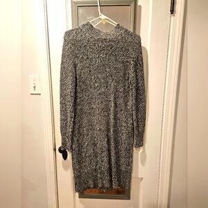 Women's Black and White Knit Dress